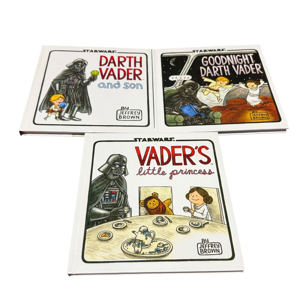 Star Wars Jeffrey Brown 3 Book Set Darth Vader and Son Little Princess Goodnight